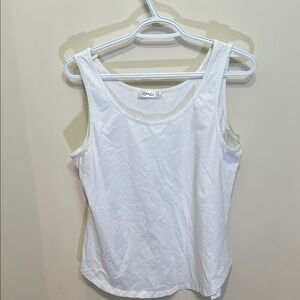 MSI White Scoop Neck Women's Tank Top